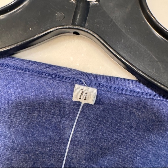 Halara Women’s Dress Deep V Neck Hi-Low Crossover Hem Flown Blue Sz M NWT - Picture 6 of 15